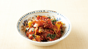 かつおとキムチのあえ物