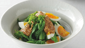 菜の花と卵のナッツあえ