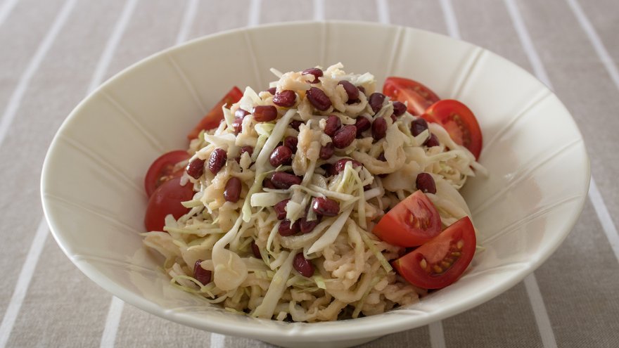 煮小豆と切り干し大根のマリネ