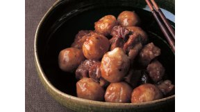里芋と牛バラ肉の煮物