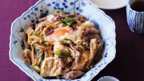 ねぎと牛肉のすき焼き風蒸し煮