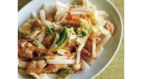 白菜と鶏肉の梅炒め