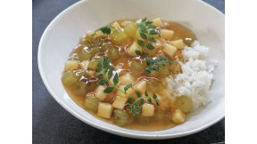 たけのことふきのあんかけご飯